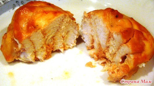 Розы из курицы с печеными яблоками