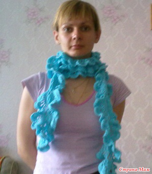 Комплект:митенки и ажурный шарф - Вязание - Страна Мам