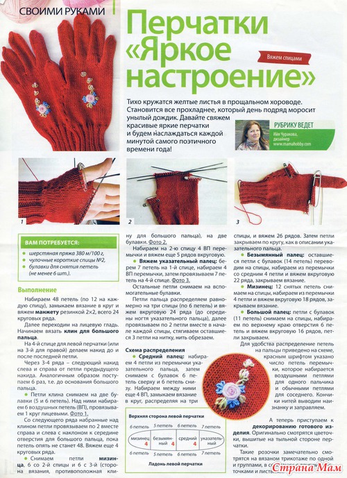 Вязание крючком варежек и перчаток Вязание крючком варежек и перчаток