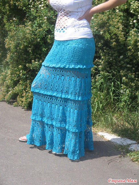 Юбка крючком осинка Юбка крючком осинка