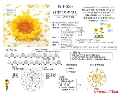 【转载】钩针女孩吊带裙:"向日葵"_图片素材 【转载】钩针女孩吊带裙:"向日葵"