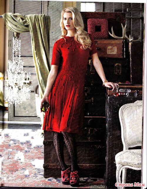 Vogue Knitting - Rain Drops Dress.   .