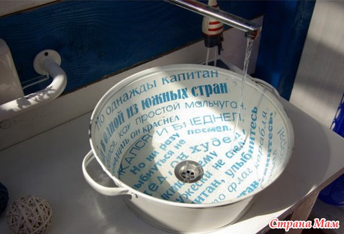 Как сделать накладную раковину из таза своими руками