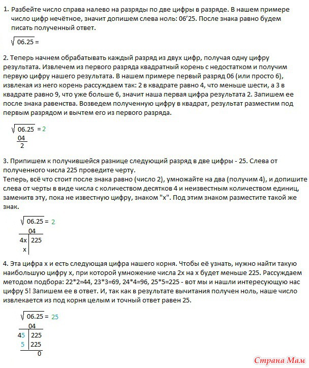 Как вычислить корень уравнения столбиком