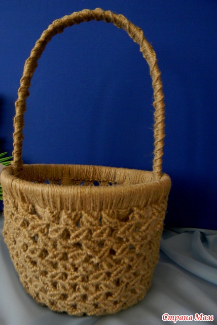 Корзинка макраме